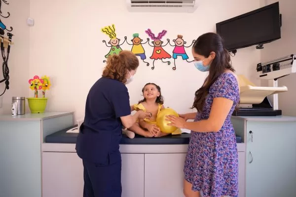 Pediatrics
A routine visit of a child with her mother to the pediatrician.